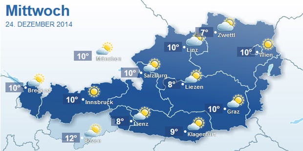 So wird das Wetter am Heiligen Abend