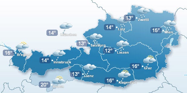 Kaltfront rollt auf Österreich zu