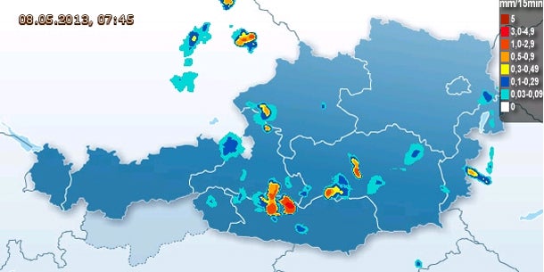 Kein Ende der Unwetter im Osten Österreichs