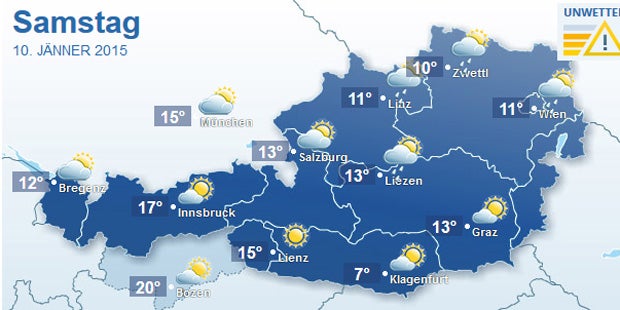 Föhnsturm bringt Frühlings-Wetter