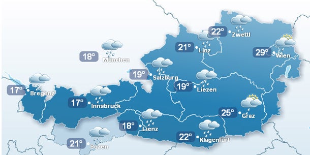 Sonne im Osten - Gewitter im Westen