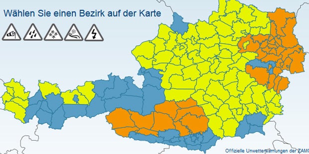 Sturmwarnung für Wien