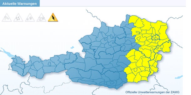 Kein Ende der Unwetter im Osten Österreichs