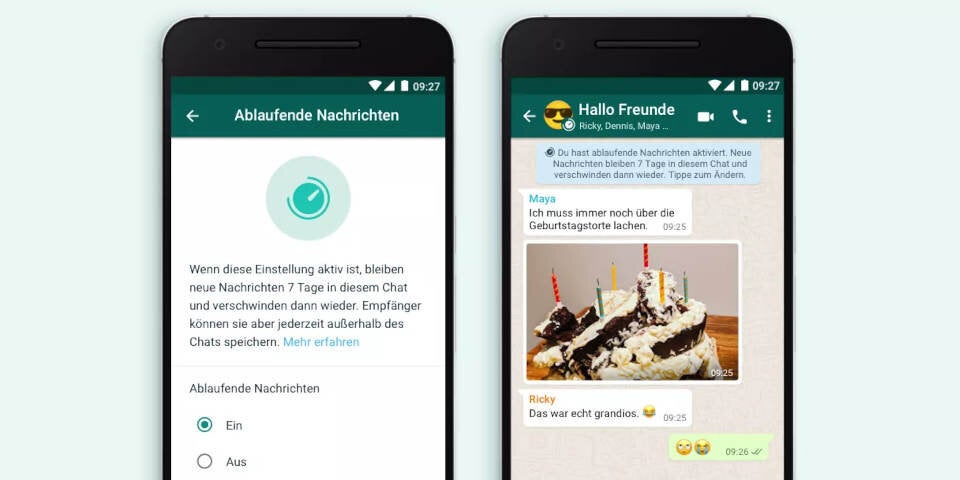 Ablaufende Nachrichten: WhatsApp-Profilbild mit Mini-Uhr
