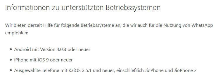 WhatsApp funktioniert auf einigen iPhones bald nicht mehr