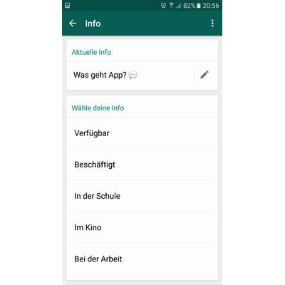 Alter WhatsApp-Status ist zurück