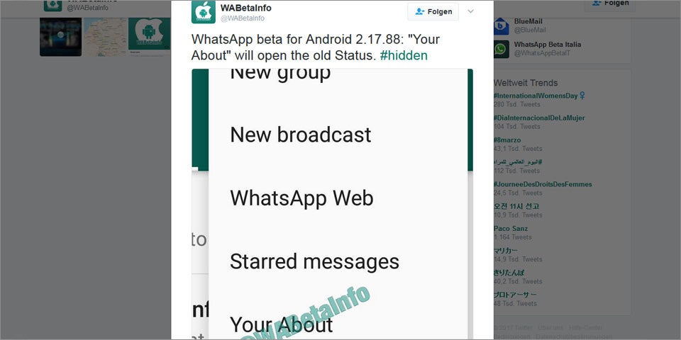 So kommt der alte WhatsApp-Status zurück