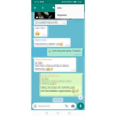 Blaue Häkchen in Gruppenchats aufschlüsseln