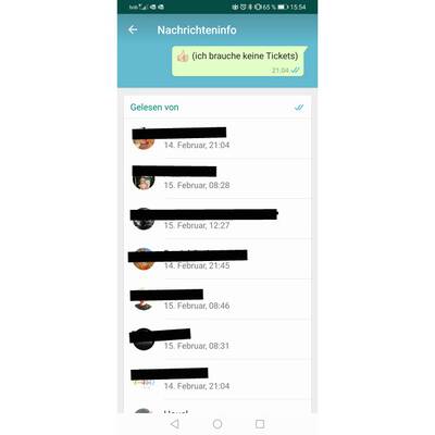 Blaue Häkchen in Gruppenchats aufschlüsseln