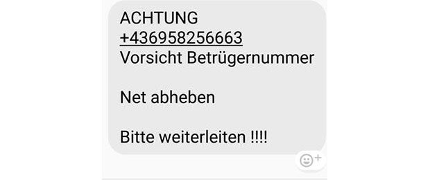 WhatsApp-Warnung vor österreichischer Nummer