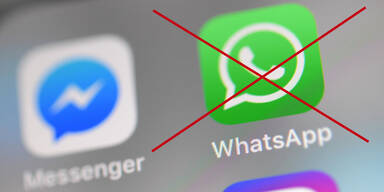 durchgestrichenes Whatsapp Icon