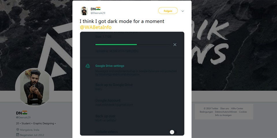 WhatsApp zeigte vorab Dark Mode & Bezahldienst