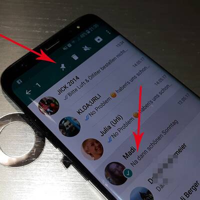 WhatsApp Anpinn-Funktion