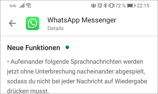 WhatsApp hat eine neue Top-Funktion