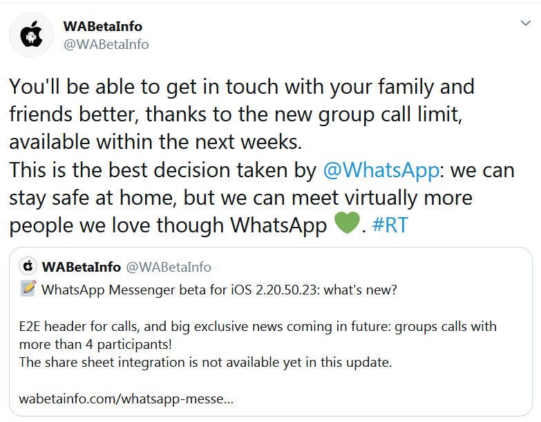 WhatsApp baut Video- und Gruppenanrufe aus