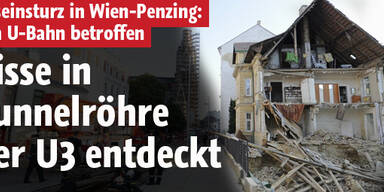 Spektakulärer Hauseinsturz in Wien