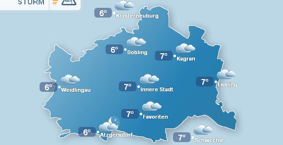 Kälteeinbruch in Ostösterreich