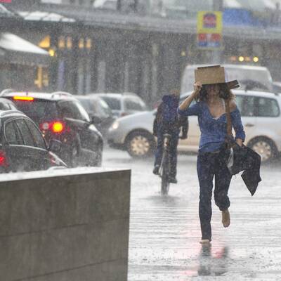 Sintflut-Regen überschwemmt Wien