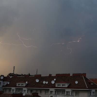 Gewitterwolken über Wien