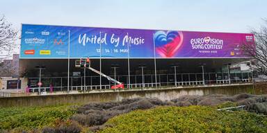 Stadthalle gl&auml;nzt ab heute im Song-Contest-Look