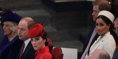 William Kate Harry Meghan fab four church