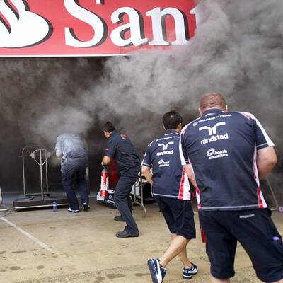 F1: Feuer in der Williams-Box