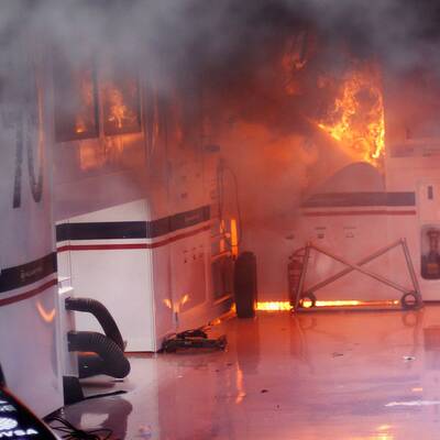 F1: Feuer in der Williams-Box