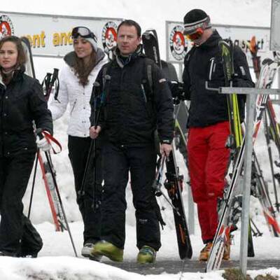 Prinz William und Kate Middleton turteln im Schnee