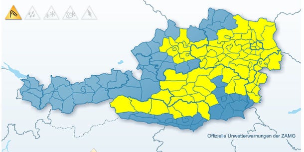 Kräftiger Wind in ganz Österreich