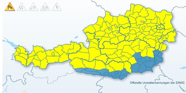 Kräftiger Wind in ganz Österreich