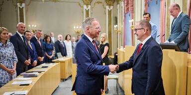 Winkler offiziell im Landtag.