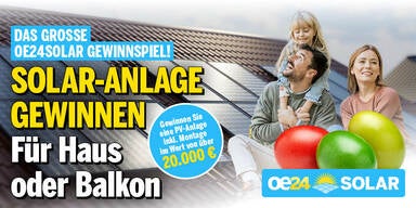 Gewinnen Sie eine neue PV-Anlage inklusive Montage von oe24 Solar im Wert von über 20.000 Euro