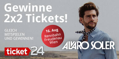 Gewinnen Sie jetzt 2x2 Tickets für das Alvaro-Soler-Konzert in Wien