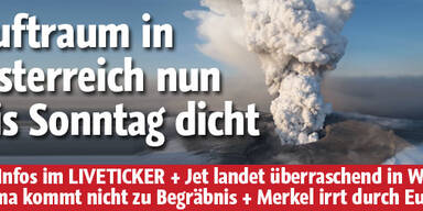 Luftraum in Österreich bleibt gesperrt