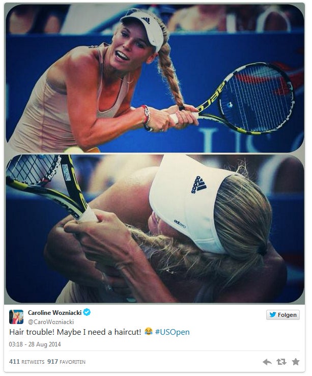 Kuriose Haar-Panne von Tennis-Beauty