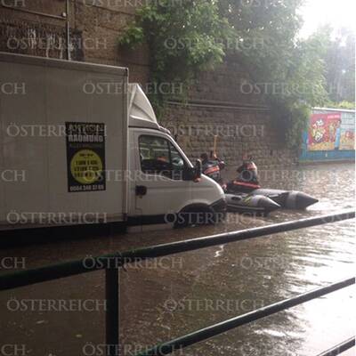 Überschwemmung in Döbling