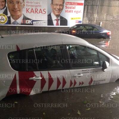 Überschwemmung in Döbling