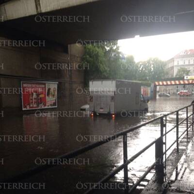 Überschwemmung in Döbling