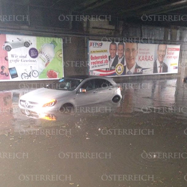 Wetter: Teile von Wien überflutet