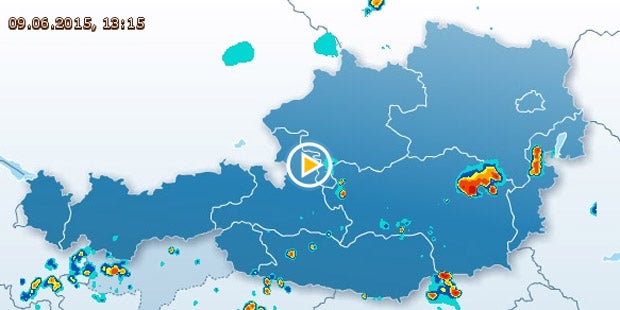 Unwetter-Alarm in Süd- und Ostösterreich