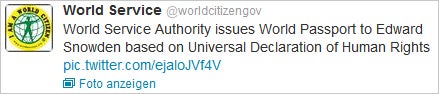 Snowden Weltbürgerpass