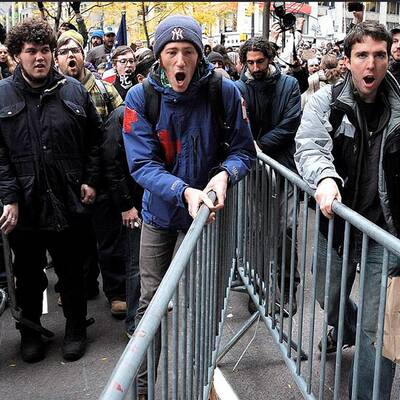 Occupy-Aktivisten belagern Wall Street in New York 