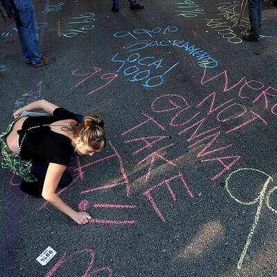Occupy-Aktivisten belagern Wall Street in New York 