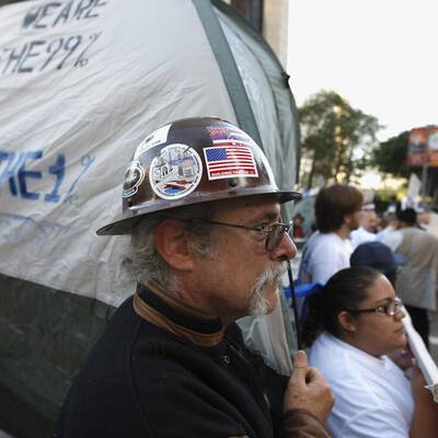 Occupy-Aktivisten belagern Wall Street in New York 