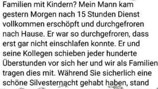 Frau eines Polizisten postet Wut-Brief