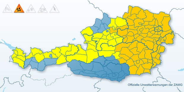 Unwetter-Warnung für das Wochenende