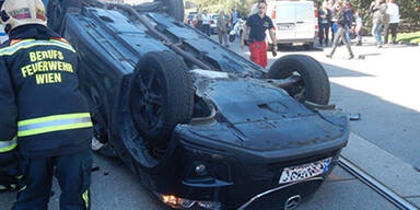 Auto &uuml;berschlug sich auf der Taborstra&szlig;e