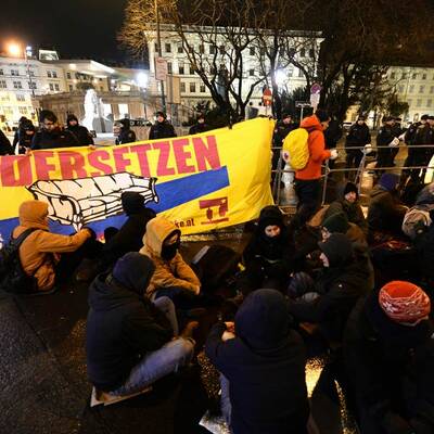 Proteste gegen Akademikerball in Wien 