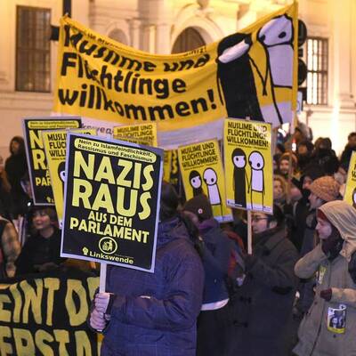 Proteste gegen Akademikerball in Wien 