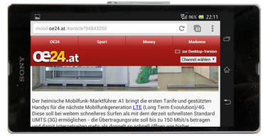 Sony Xperia Z trumpft im großen oe24.at-Test auf